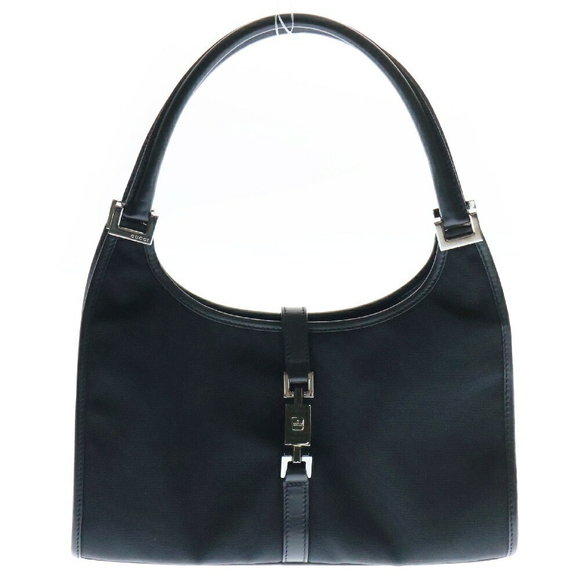 Gucci Leather Jackie Nylon Black Handbag - Picture 1 of 6